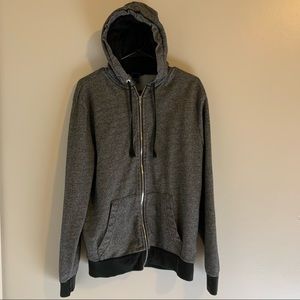 H&M Gray Black Zip Up Hoodie M